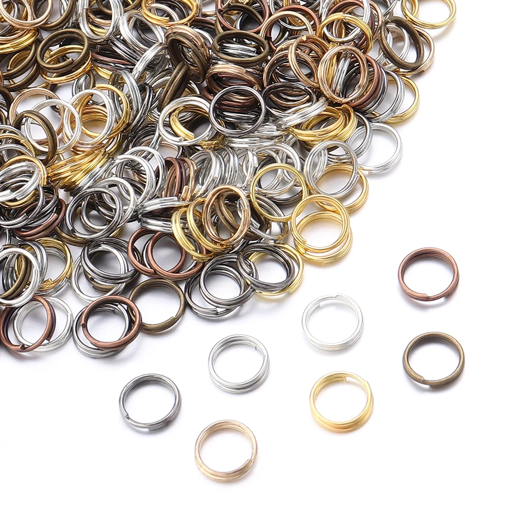 SAUVOO 50-200pcs Alloy 4-20mm Open Jump Rings Double Loops Split Rings Connector Bulk For Jewelry Making Supplies Accessories