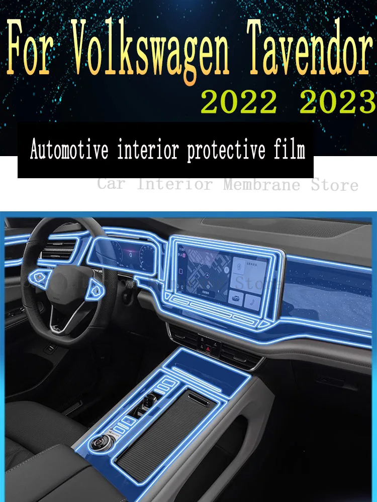 

For Volkswagen Tavendor 2022 2023 Automotive Gearbox Air Panel GPS Navigation Screen Interior TPU Protective Film Anti-Scratch