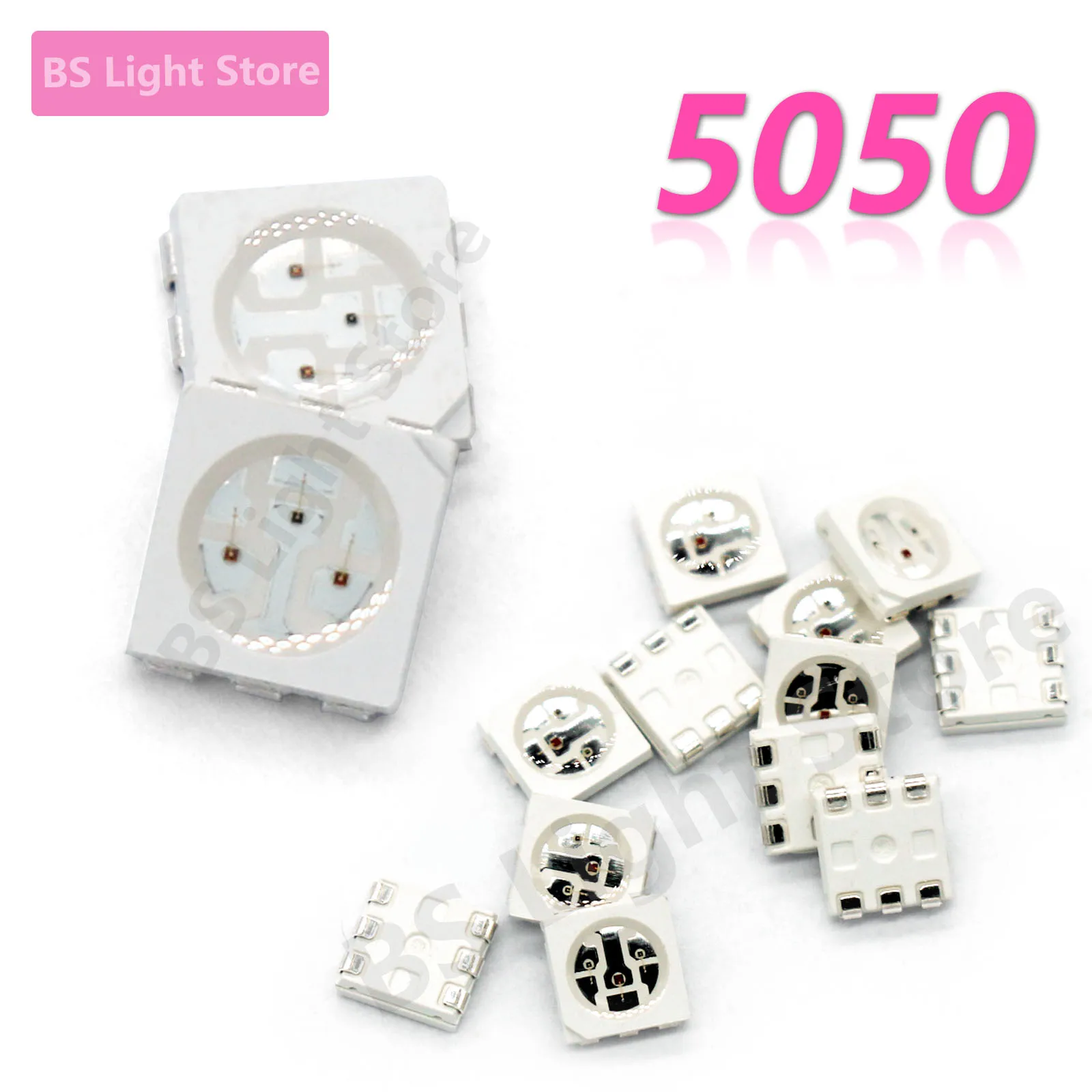 5050 LED SMD Diode Blue yellow infrared 3/4-CHIPS ultra-bright bead 850+415+590+660nm/850+660+850nm/850+850+850nm/660+850+660nm