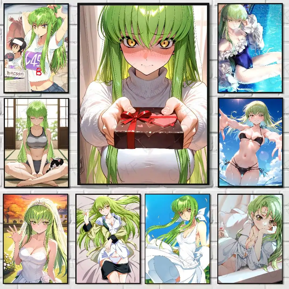 

Sexy Code G-Geass CC Poster Home Living Bed Room Bar Hallway Sticky Wall Art Printing Waterproof Aesthetic Decor