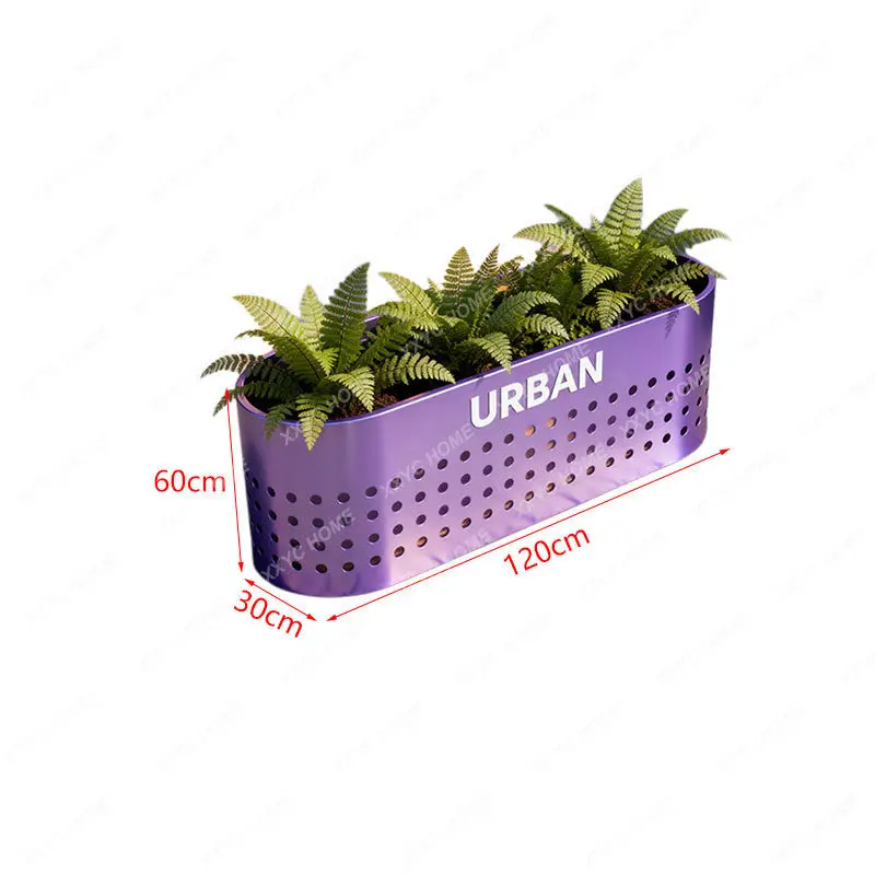 

Metal flower box Outdoor courtyard Planting box Commercial area Municipal road engineering Garden green plant flower trough