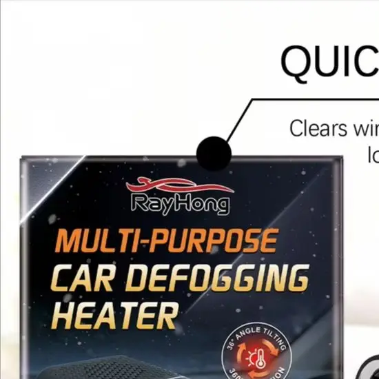 Portable Car Heater with 360 Rotation for Quick Interior Warming and Windshield Defrosting Fitment 13.7 8.5 15.8cm