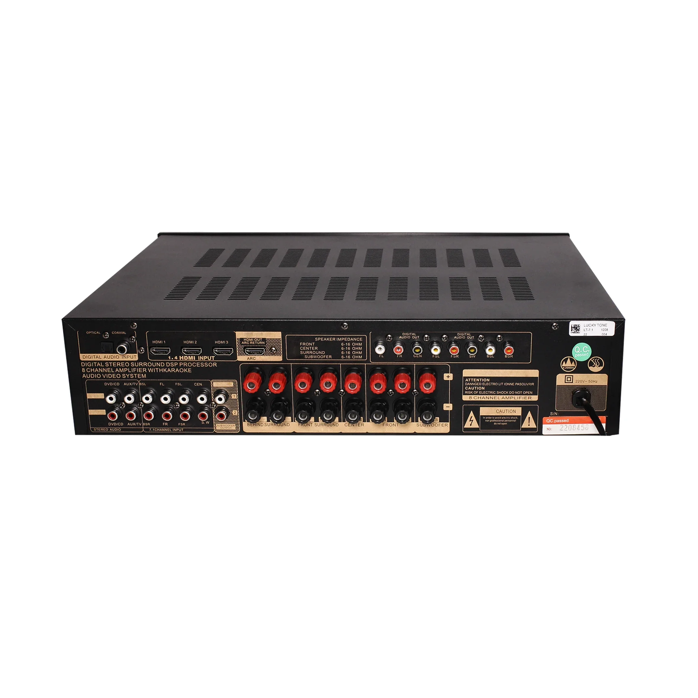 V Digital AV Amplifier Volume Control with ARC Bluetooth Professional KTV System for Home Theater Karaoke Audio System