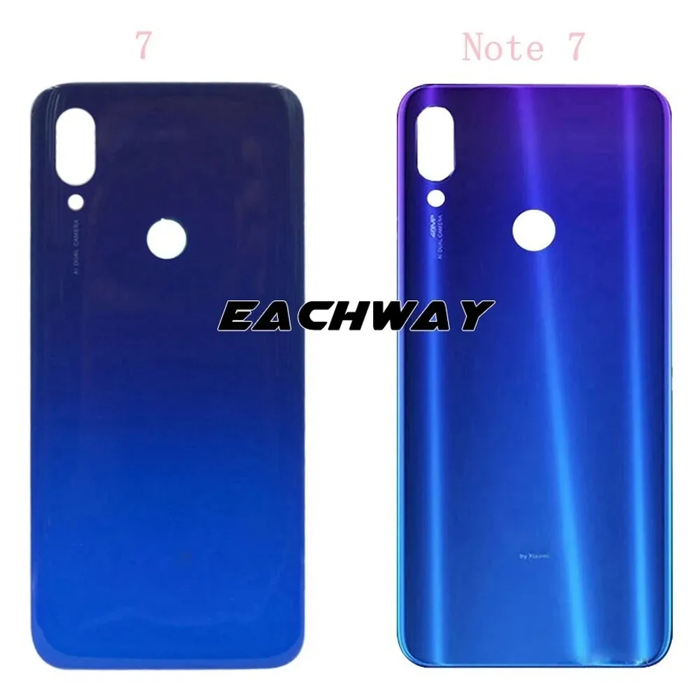 For Xiaomi Redmi Note 7 Battery Cover Back Glass Panel Rear Door Housing Case For Xiaomi Redmi Note 7 For Redmi 7 Battery Cover