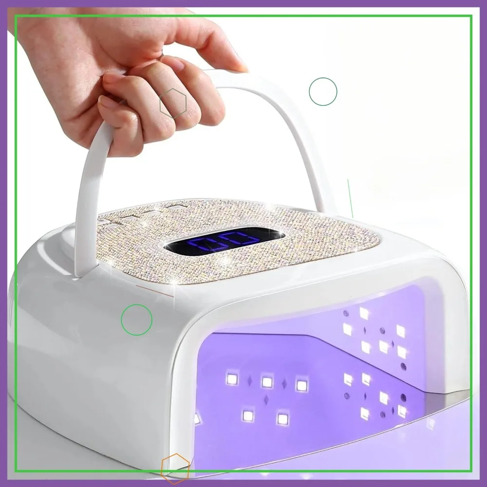 

60W Rechargeable UV LED Nail Lamp, Fast Wireless Dryer with 42 Beads & Portable Handle for Gel Polish