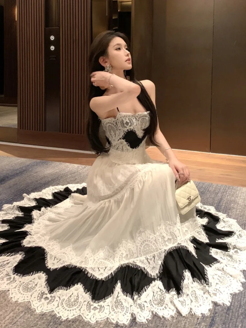 

Длинное вечернее платье с тяжелой вышивкой и кружевом Dr Princ Sle Svel, цветное бальное платье с бретельками, юбка трапециевидной формы