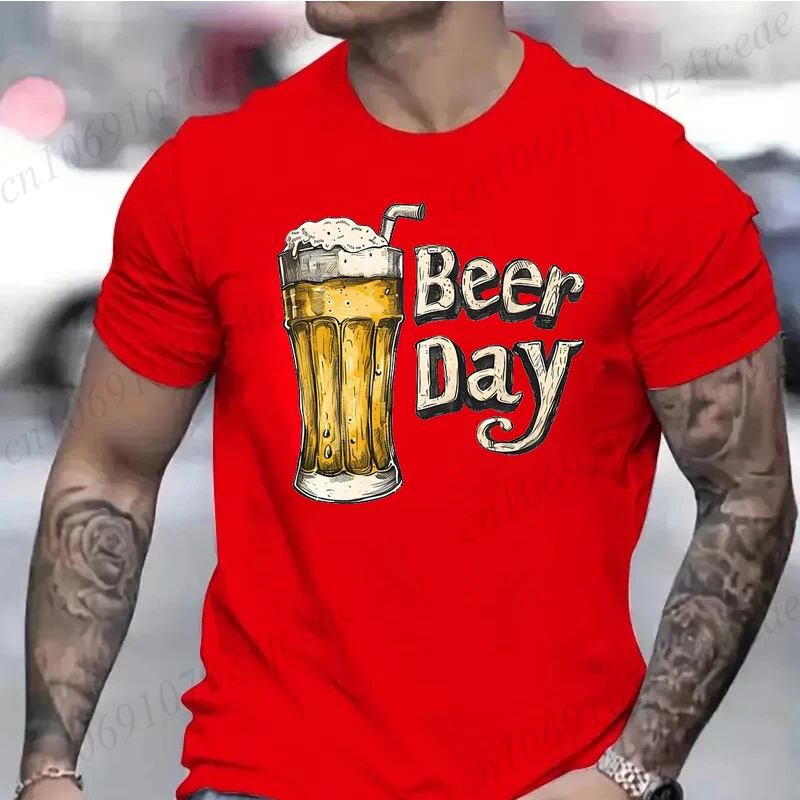 Save Water Drink Beer T-shirt Funny Beer Day Graphic Summer Men's Short Sleeve T-shirt Drinking Pary Women Men T-shirts Tee Tops