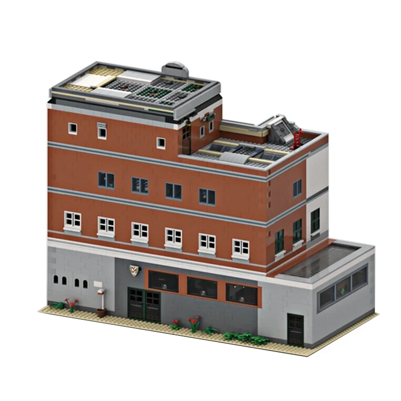 MOC-132465 Scuola Corne Invertita Compatibile 10264 10224 Blocchi di Costruzione Modulari di Mattoni Puzzle Educativo Giocattoli FAI DA TE Regali Di Compleanno
