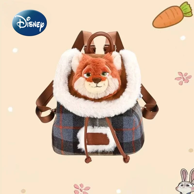 

Disney Zootopia New Fashion Doll Backpack Luxury Brand Plush Doll Backpack Cartoon Cute Women's Casual Backpack High Quality