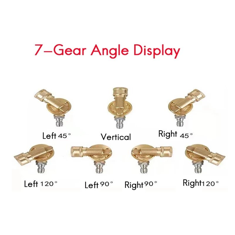 4500PSI Pivoting Coupler 1/4In Quick Connection For Pressure Washer Attachment Gutter Cleaning Adaptor 240Degree 7 Gears