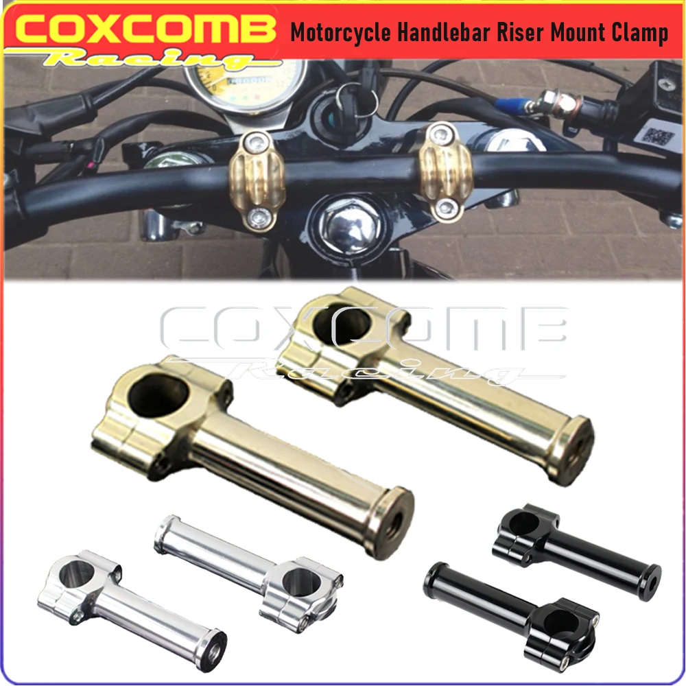 

Motorcycle 25mm Handlerbar Riser 1" Bar Rise Mount Clamp For Harley Dyna Sportster Softail Touring XL 883 1200 Bobber Cafe Racer