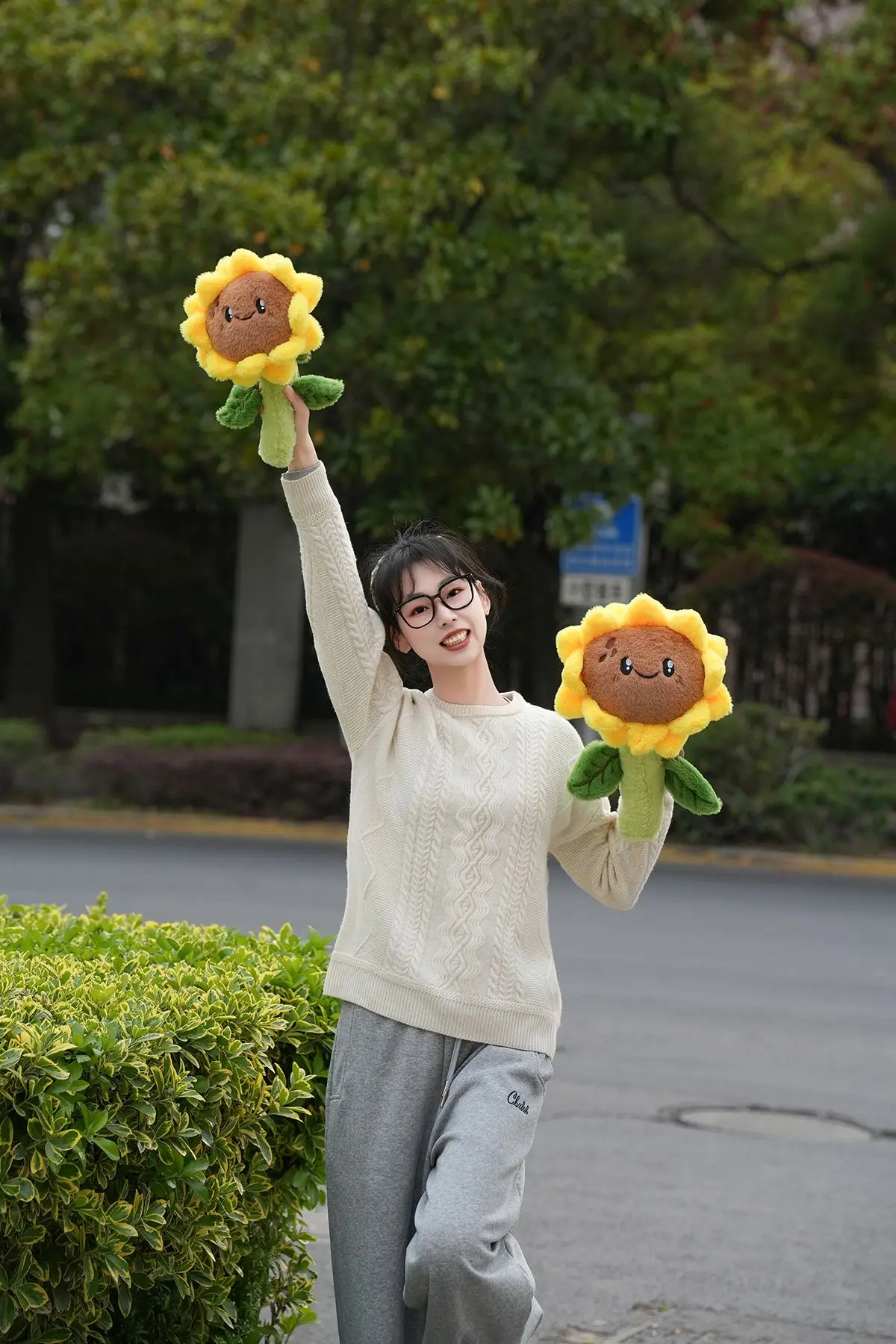 Plantas de pelúcia brinquedos de pelúcia flor figura boneca girassol pelúcia novo para crianças grandes presentes para meninas e fãs