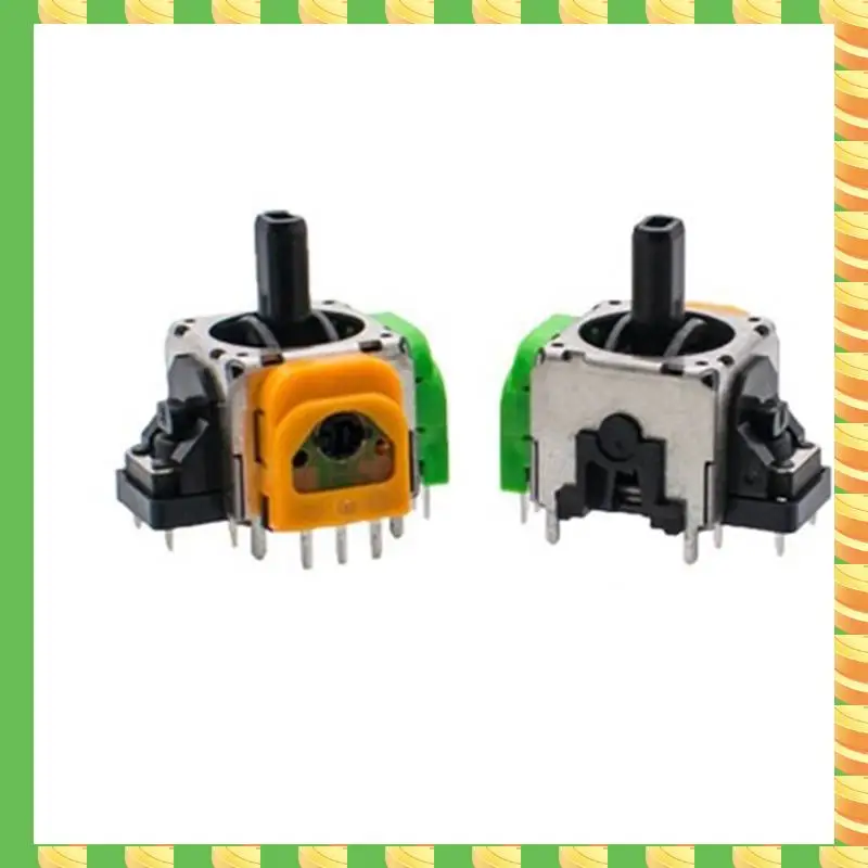 AB53 10 Uds para PS4 Hall potenciómetro de Joystick electromagnético naranja y verde Metal + plástico ajustable IC electromagnético Joyst
