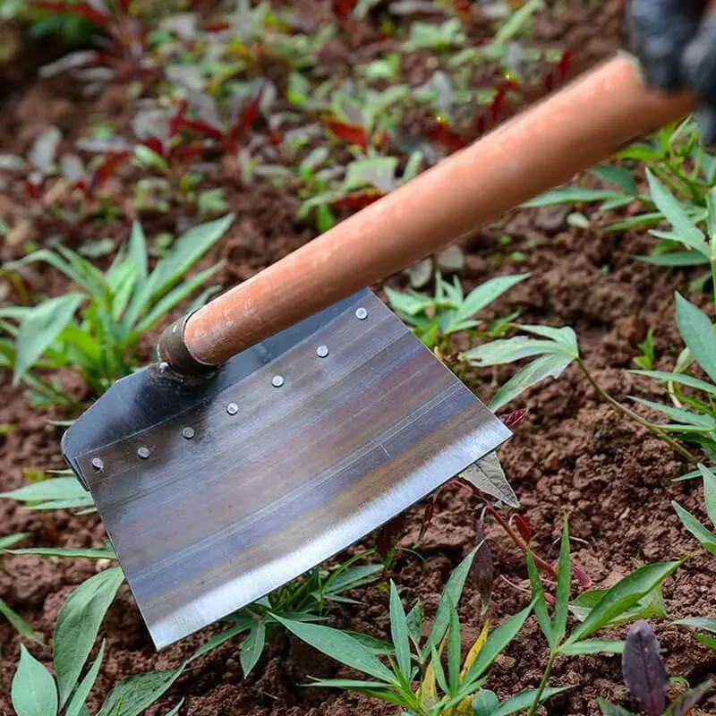 Imagem -02 - Cabeça de pá de Grama de Aço Enxada de Jardinagem Espessada Plantio de Vegetais Ferramentas Agrícolas Multifuncionais