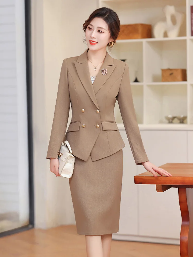 High-End Profional Women's Suit Set Autumn Winter Hotel Front Desk Reception Beau Therapist Jewelry Store Work orm