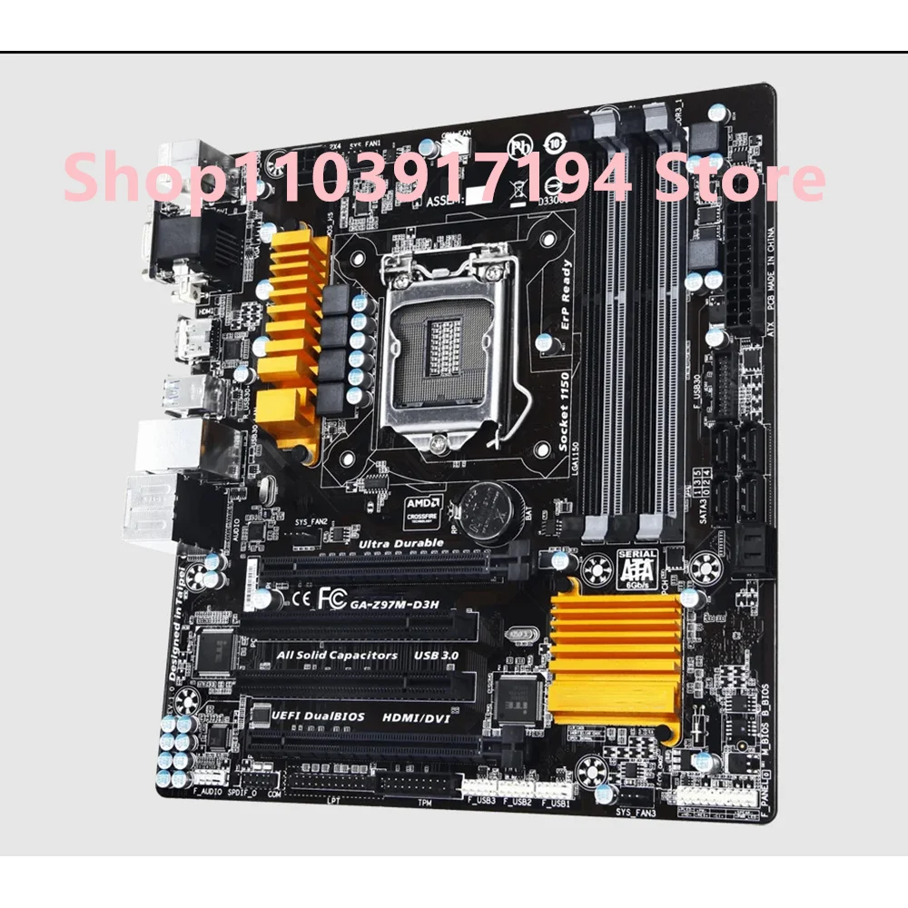 FOR Gigabyte GA-Z97M-D3H Desktop Motherboard Z97M-D3H Z97 LGA 1150 i3 i5 i7 DDR3