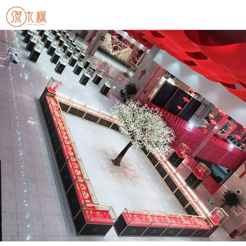 Excellent Quality Design Jewelry Glass Display Showcase Cabine Branding Custom Wholesale Glass Display Jewelry