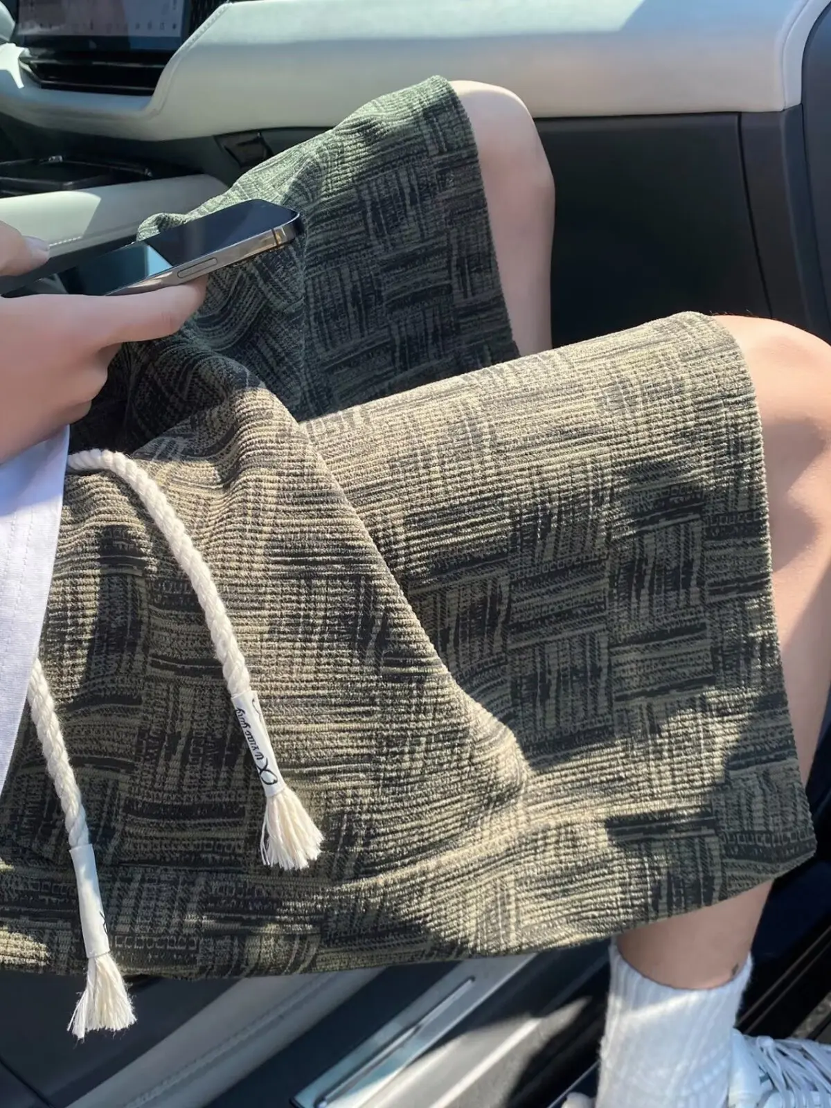 กางเกงขาสั้นลายไท-ได ผู้ชาย ฤดูร้อน 2025 สไตล์อเมริกันใหม่ ลำลอง สปอร์ต ใส่ไปชายหาด ระบายอากาศได้ดี สวมใส่สบาย