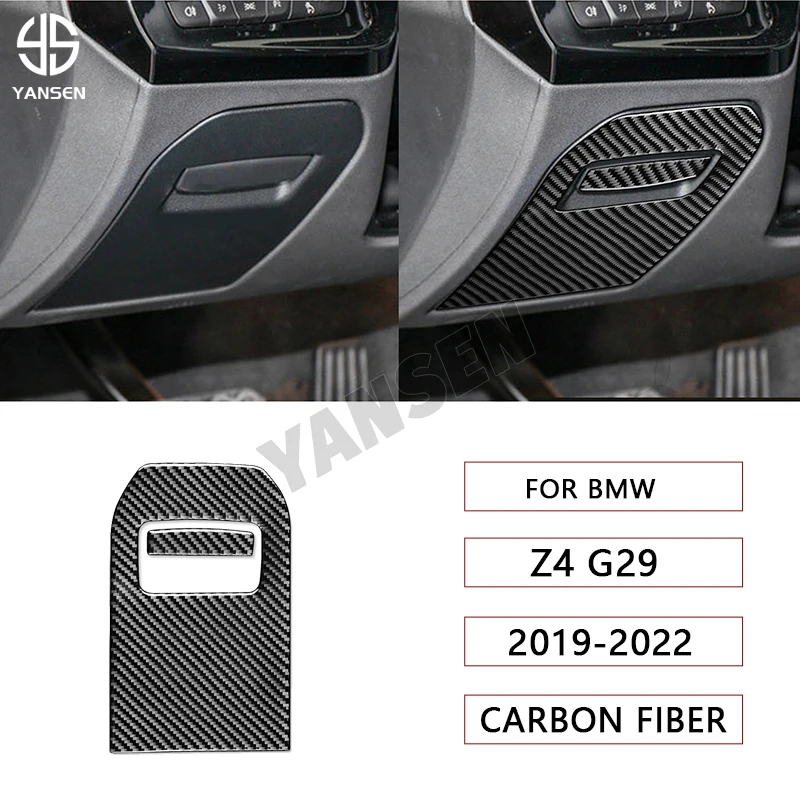

Car Driver Storage Box Handle Carbon Fiber Cover Sticker For BMW Z4 G29 2019-2024 Accessories