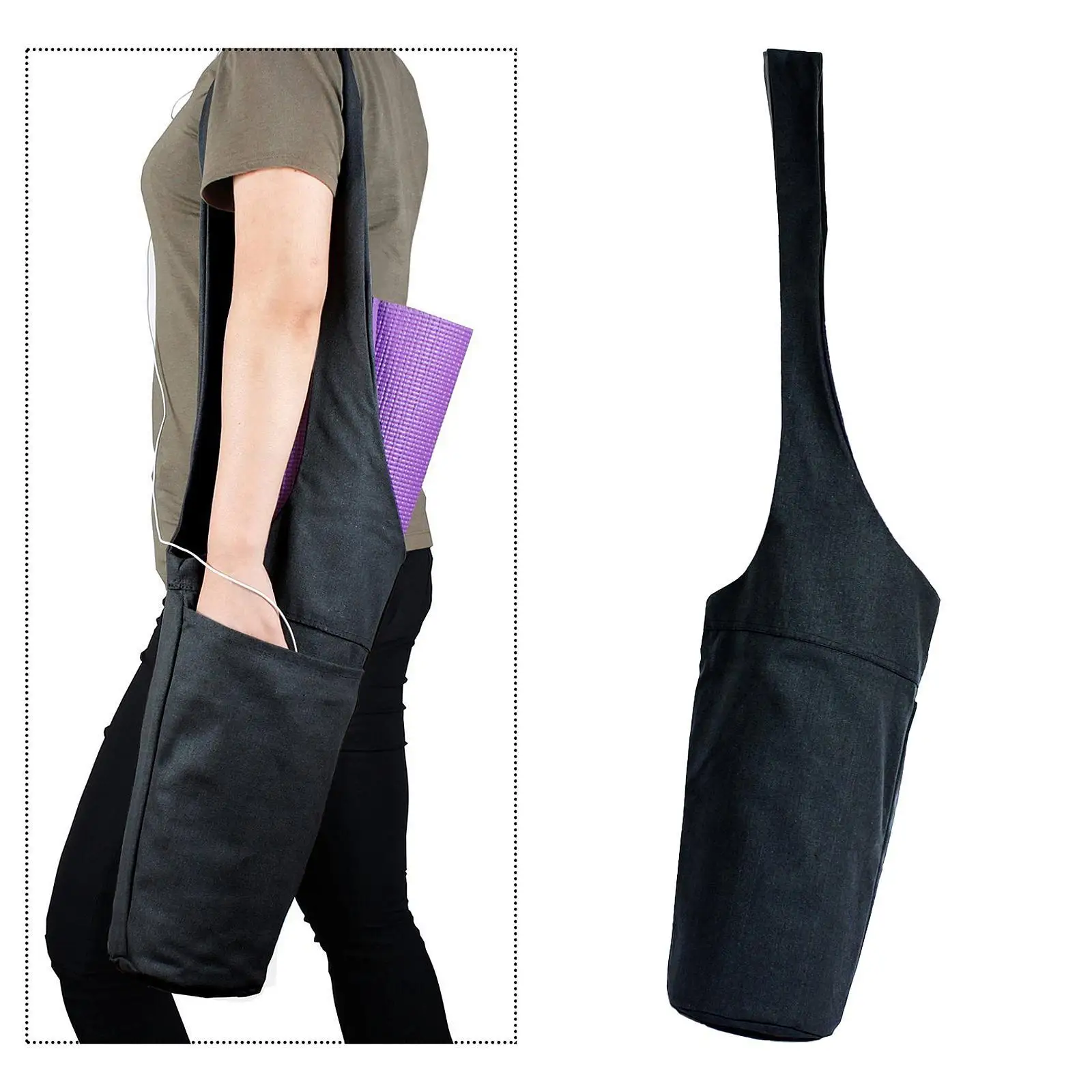 

Yoga Mat Bag Fit Most Size Mats Fitness Pouch Yoga Accessory Long Tote