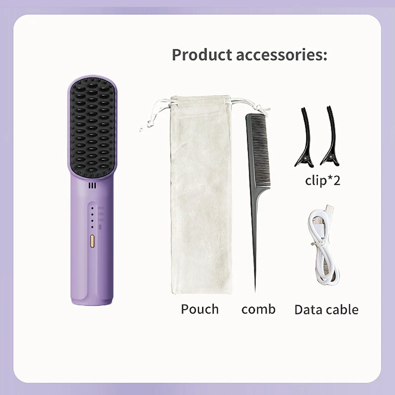 Wireless Hot Air Hair Dryers Brush Curl Rotating Curler Professional Straightener Electric Styling Appliances Eners Comb Machine