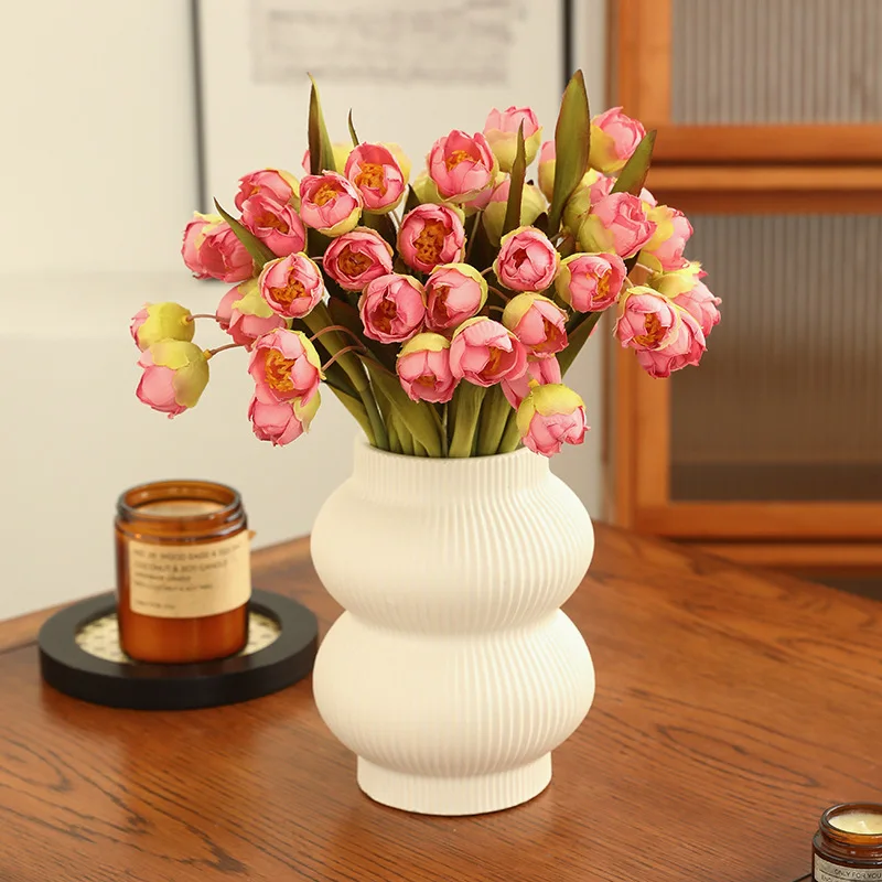 New Autumn Bouquet 24 Heads Lily of The Valley Vintage Artificial Flower Home Tabletop Decoration Silk Flower Fall Fall Decor image 3