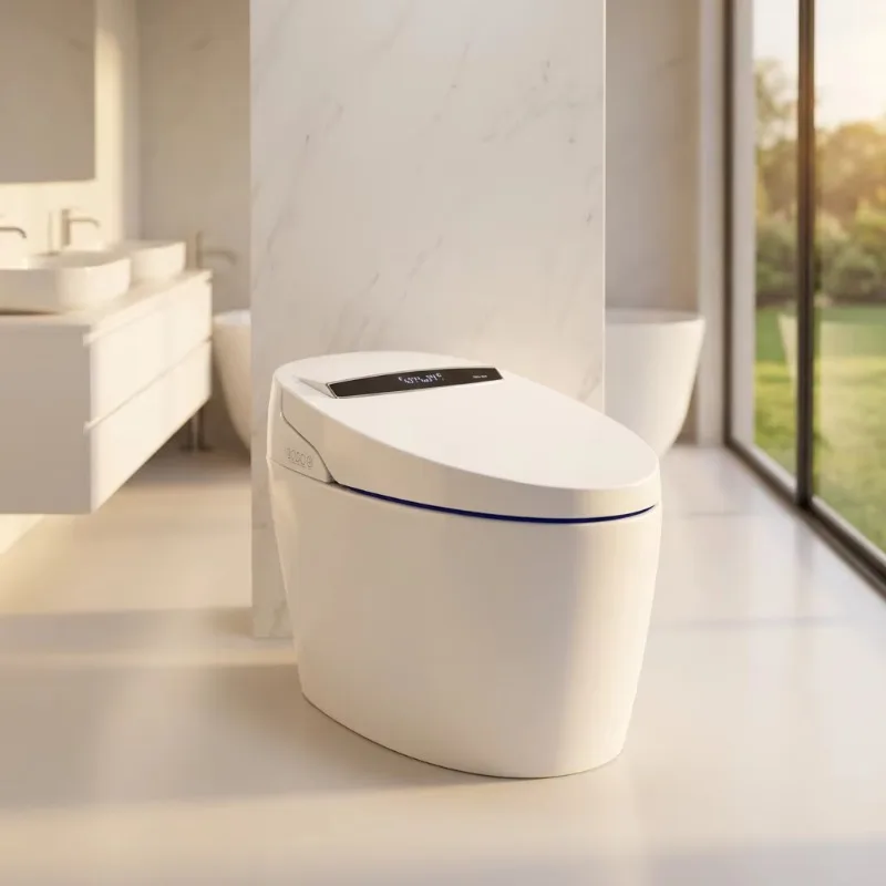 Fully Automatic Newly Integrated Intelligent Digital Display S-shaped Drainage Pipe Multifunctional Ceramic Smart Toilet