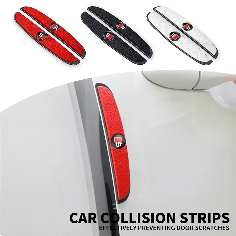 

4Pc Car Door Protector Rubber Door Edge Anti-Scratch Bumper Strip for Audi SLine S3 S4 S7 S6 A5 A3 A4 RS A6L A7 A4L Q5 Q7 A8L Q3