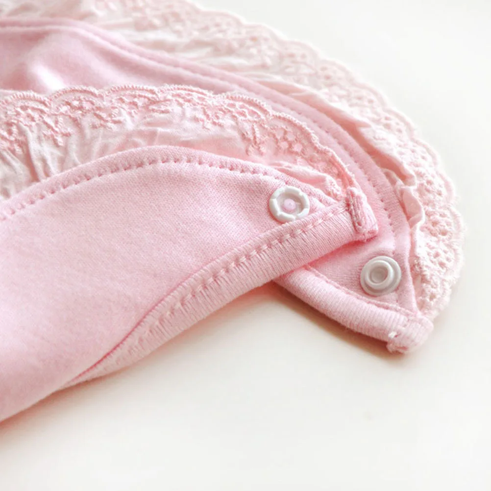 プリンセスレースベビービブ ピンク ソフトコットン よだれかけ 服を守る 快適な新生児幼児用食事用ベビービブ