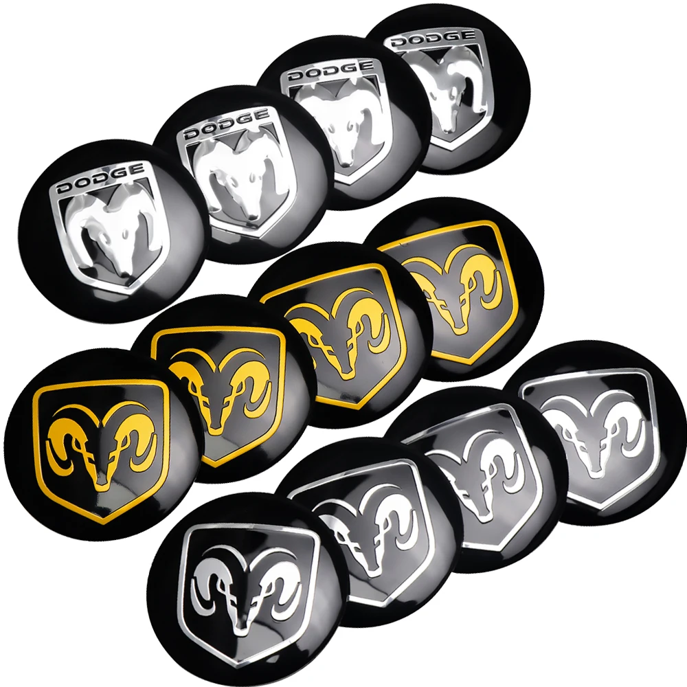 4Pcs 56MM Car Wheel Center Hub Caps Sticker Badge Accessories For Dodge Durango Caliber Neon SRT SXT Nitro Avenger Dart  Magnum view 5