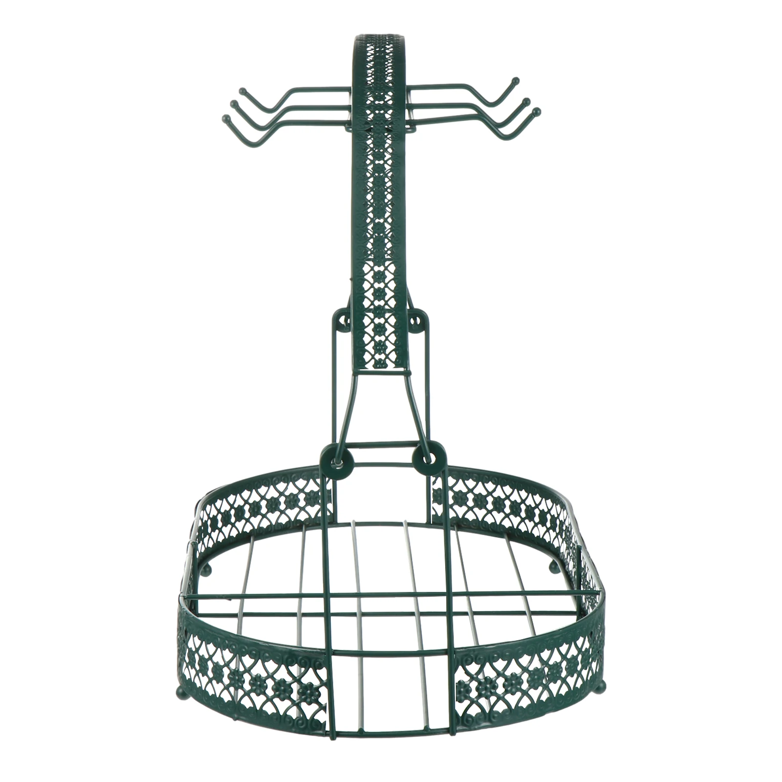 

Wrought Iron Tea Set Holder Rack ganizer Travel Stroller European Style Unique H Wide Surface Anti Fall Fence Smooth Safe