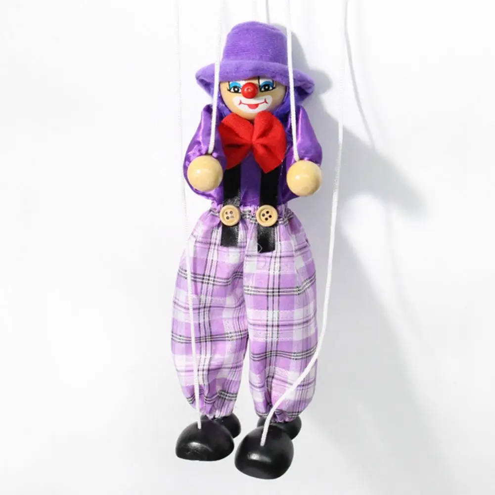 Pull Rope Puppet Doll Marionette Pirate Toy Wooden Marionette Clown Puppet Toy for Kids Hand Pirate Puppetry Doll with for Boys