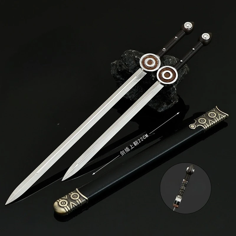 22 سنتيمتر جديد السينما والتلفزيون الشكل محيط معدني لعبة مجسمة السيف سطح المكتب الديكور الحلي هدايا عيد الميلاد اللعب #3