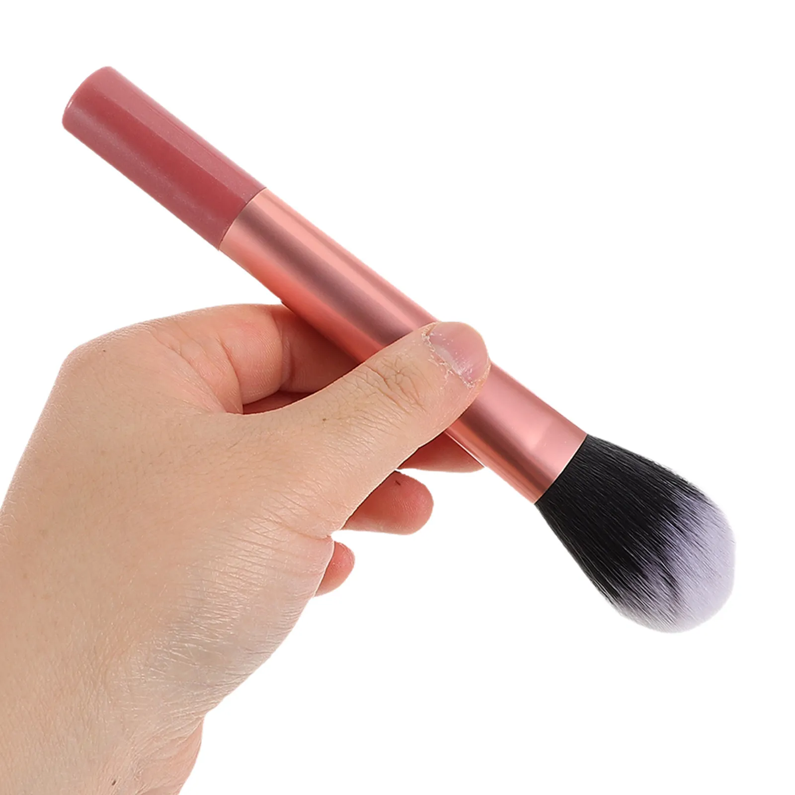 

Набор из 8 кистей для макияжа с длинными ручками, мягкой натуральной щетиной, для румян и пудры, бережное воздействие на кожу, удобный для путешествий, в комплекте с чехлом.