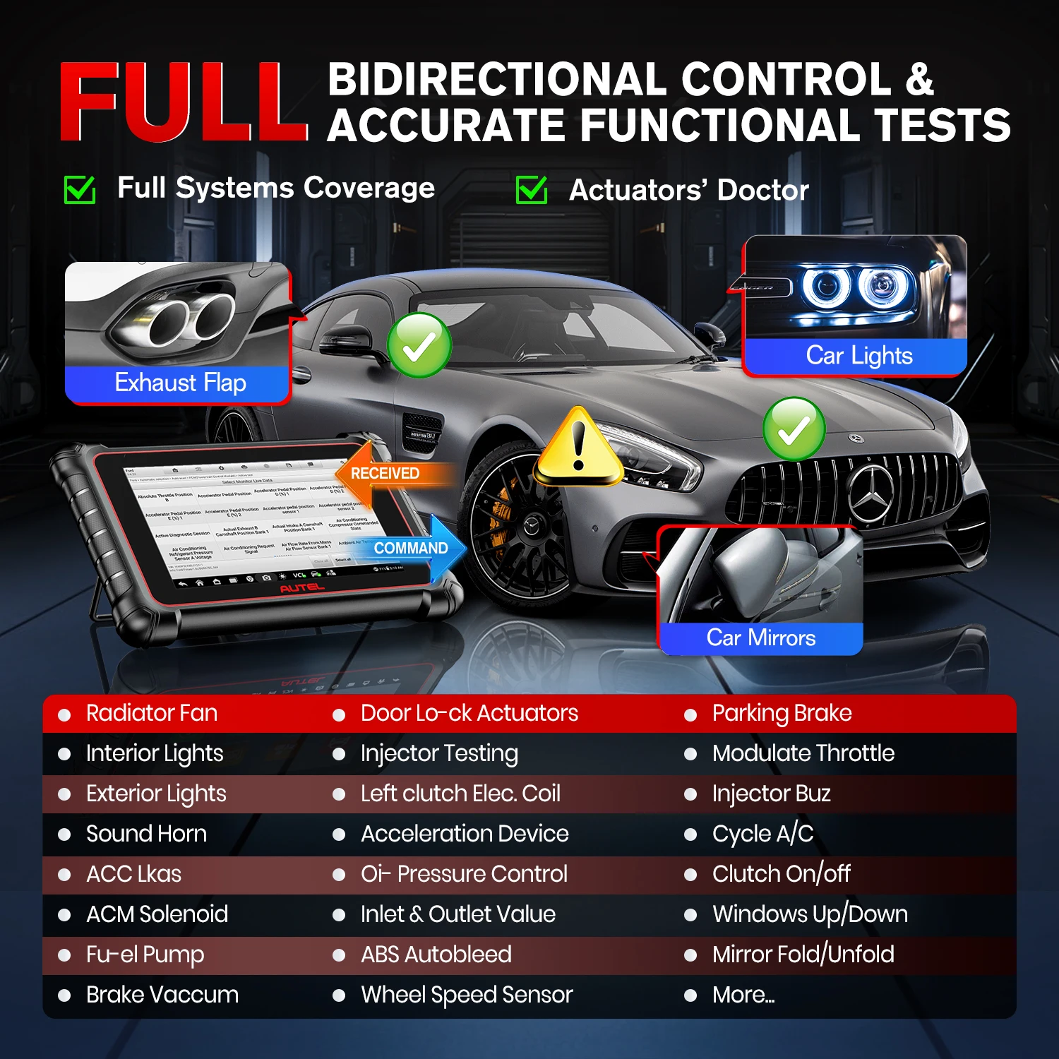 Autel MaxiPRO MP900-BT OBD2 Scanner ECU Coding Bidirectional Scan Tool VIN/License Scan 40+Service Upgraded of MP808BT Pro/MP900