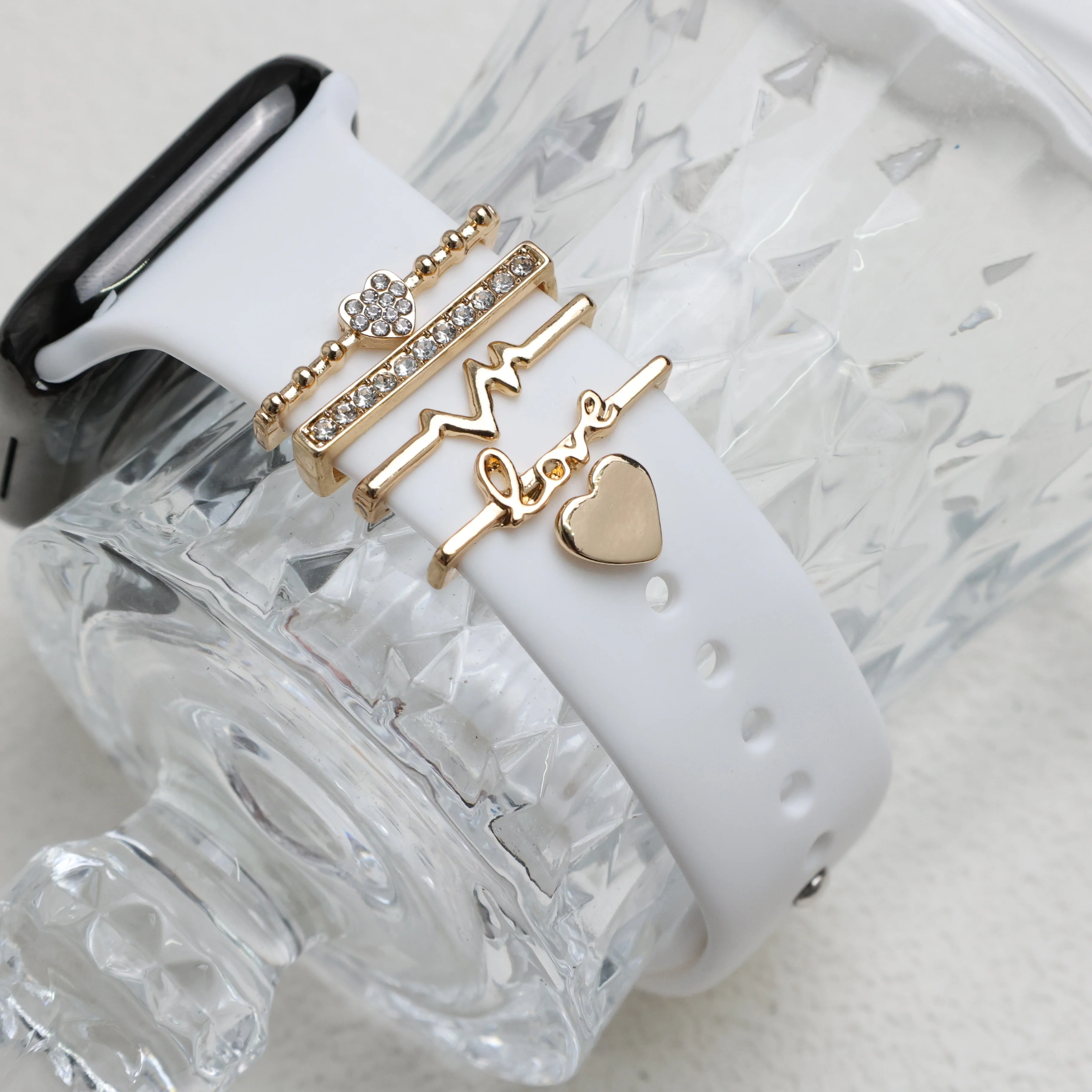 5pcs Rhinestone Watchband Ring Loops for IWatch