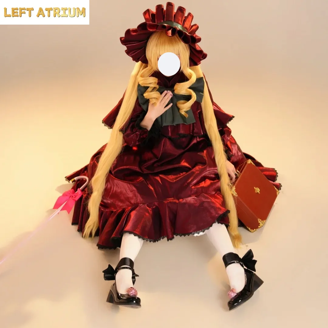 Rozen Maiden Shinku Suigintou Cosplay Costume Full Set Gothic Victorian Lolita Formal Dress Wig for Halloween Comic Con Women - view 2