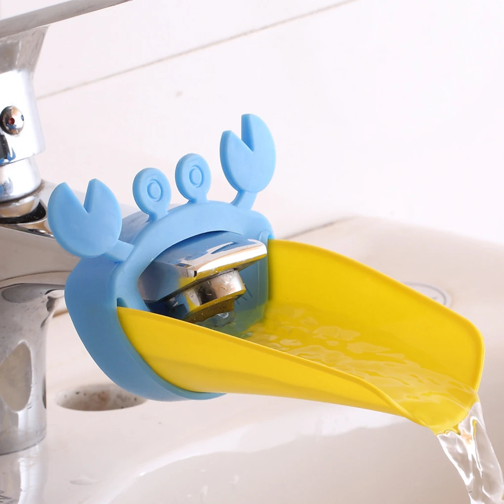 Bathroom Cartoon Faucet Extender Easy Installation For Kids Bath Time Non-toxic And Durable Platypus blue yellow