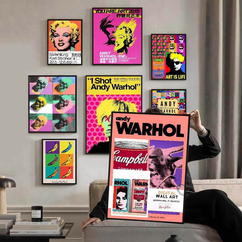 Andy Warhol Canvas Painting Vintage Posters Sticky Vintage Room Home Bar Cafe Decor Kawaii Room Decor