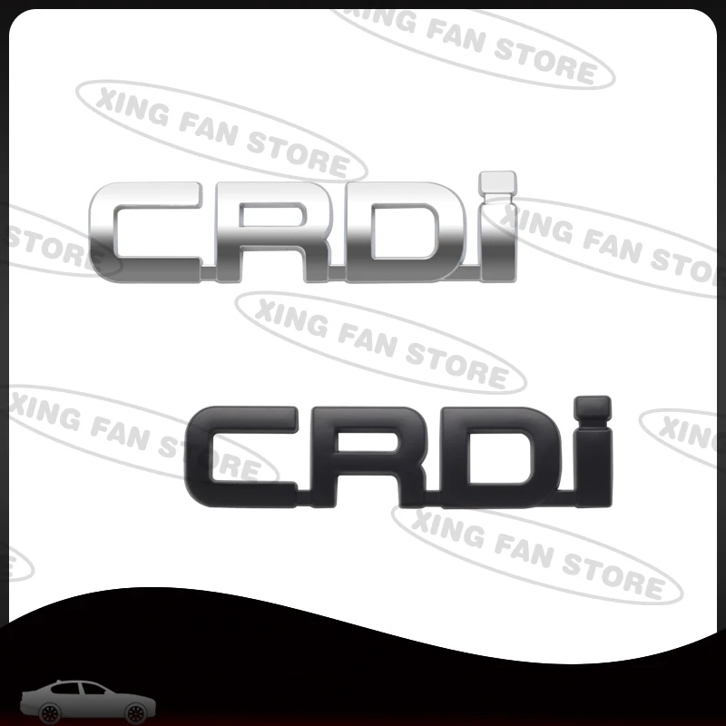 Estilo automático crdi emblema tronco traseiro do carro emblema decalque corpo adesivo para kia carnaval ceed sorento hyundai acento tucson acessórios