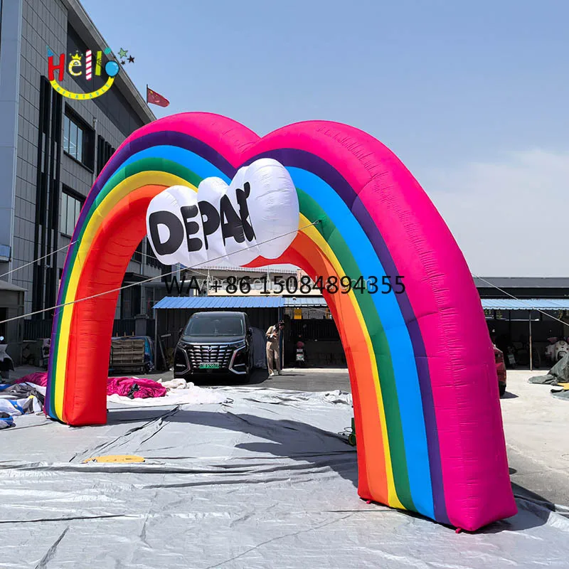 

Customized Logo Inflatable Archway Gate Entrance Inflatable Rainbow Arch