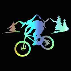 MTB Bike Riding Mountain Road Modeling Car Sticker Auto Decal Car Accessories