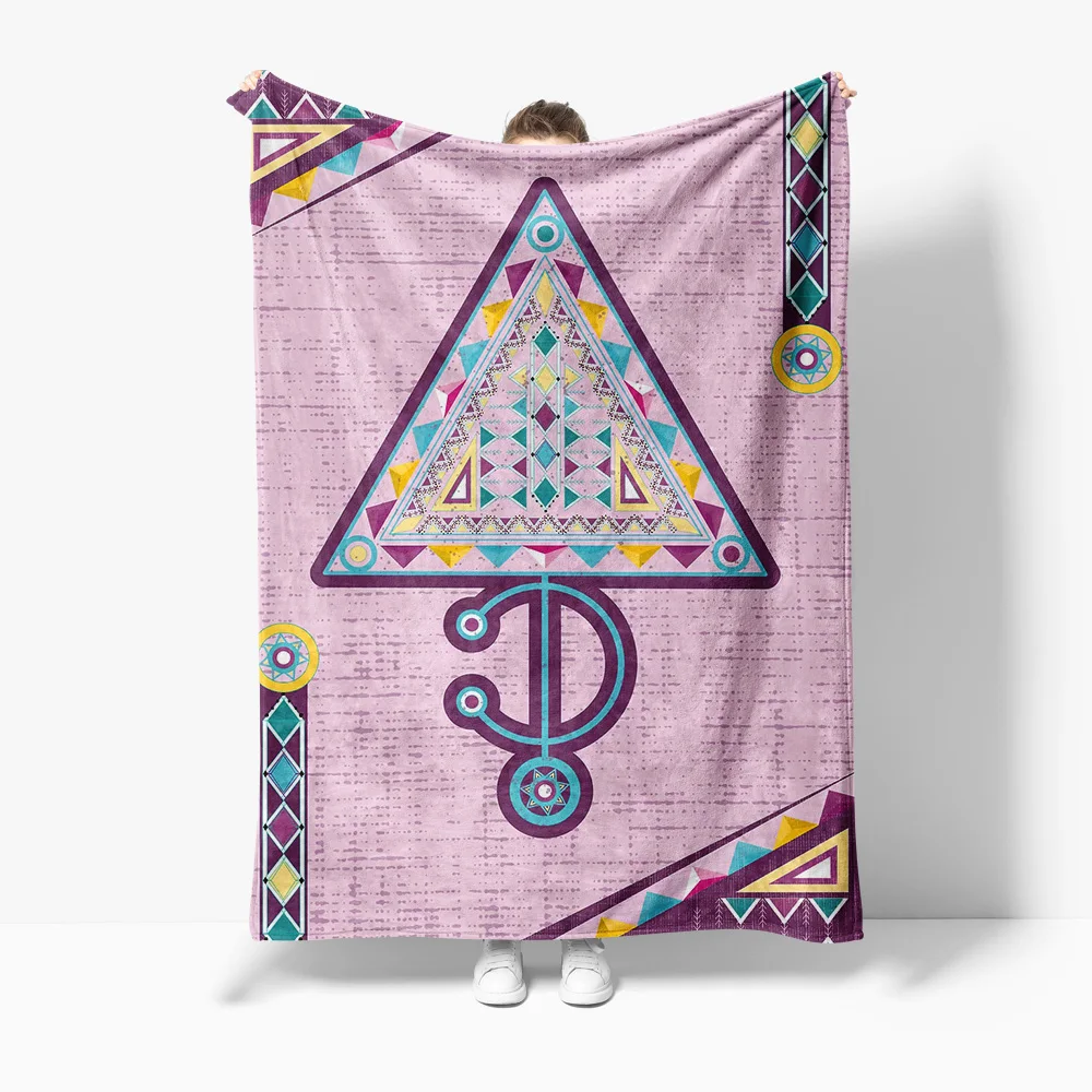 

Одеяло в стиле бохо с этническим узором, геометрическое одеяло с мандалой, психоделическое покрывало, праздничное одеяло