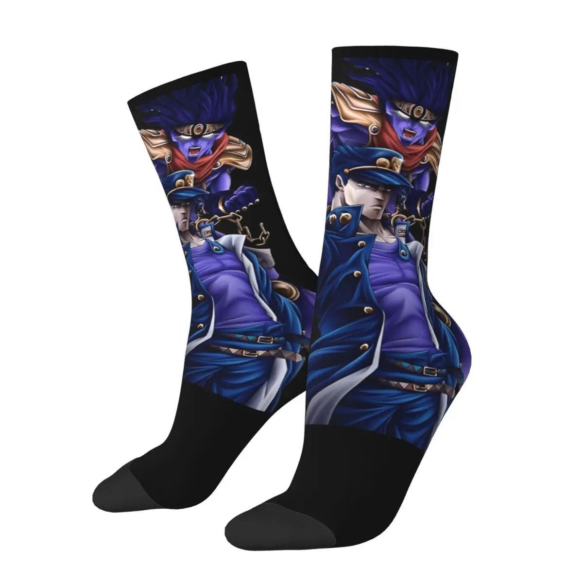 Dio Brando And Jotaro Kujo Socks Elegant Stockings Winter Anti Bacterial Unisex Men Socks Soft Pattern Running Sports Socks