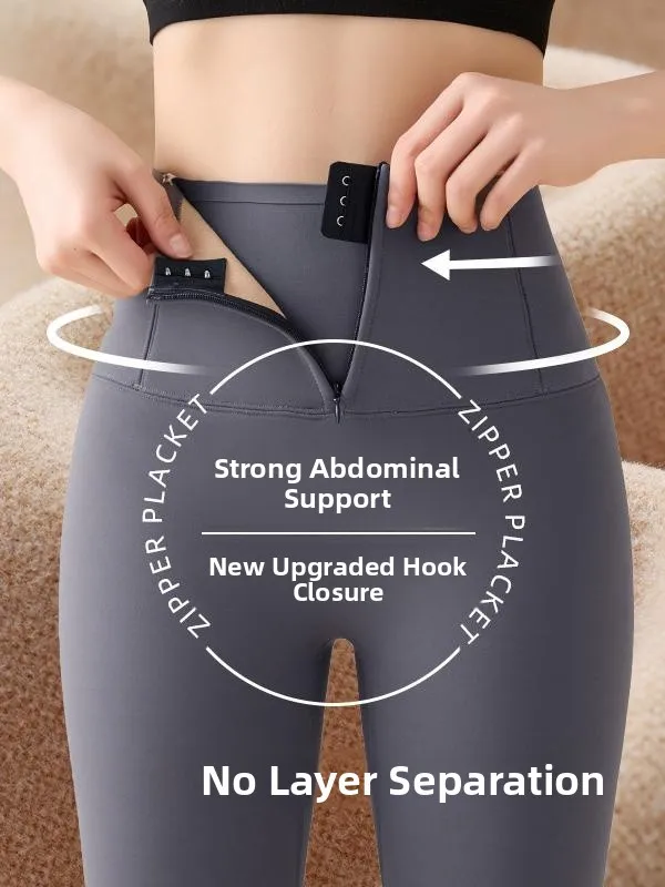 Women's Fce Lined arkskin Yoga Pants High Waist Tummy Control Thi Warm Long Leggings Autumn Winter Faion plus Size