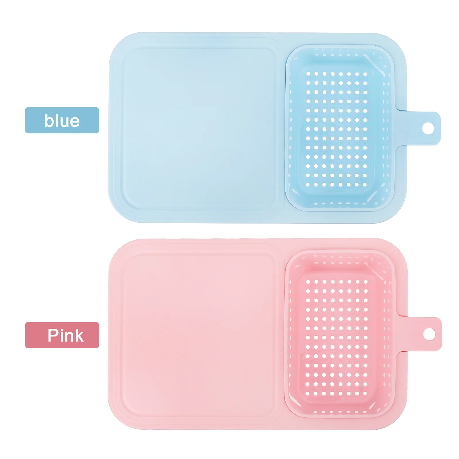 

Drainable Cutting Board for Kitchen with Filter Basket Foldable Plastic Chopping Odorless Heat Resistant Space Saving