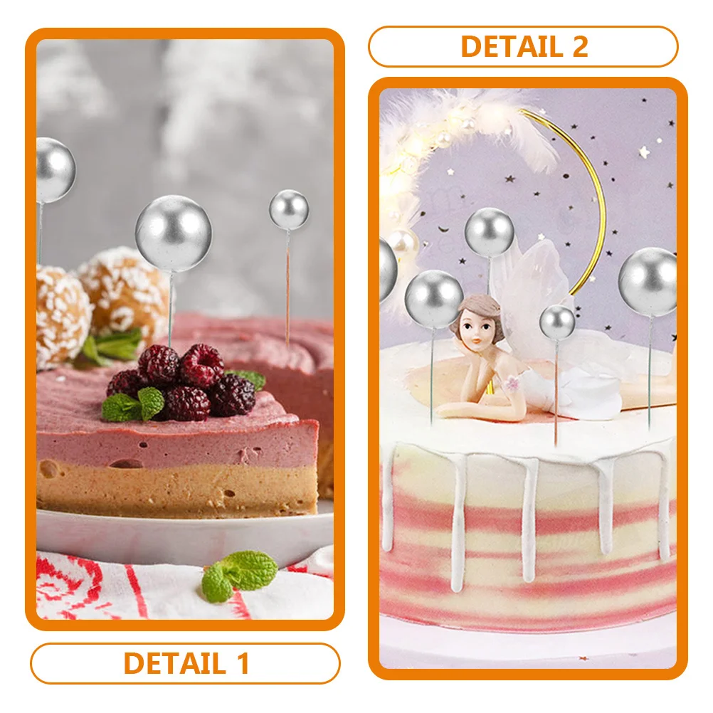 30Pcs Multi Function Cake Balls Fairy Cupcake Decorations Good Looking Color Balloon Cake Decorations Festival Props