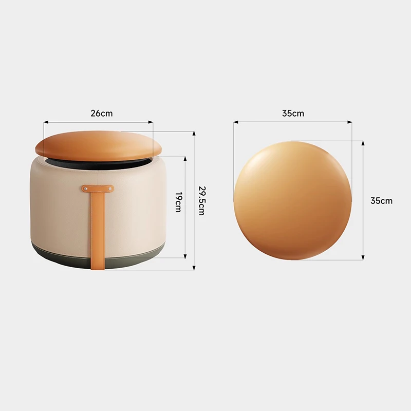 قابل للتعديل تخزين البراز جولة المحمولة الصناعية الجلود بوف العثماني البراز غرفة المعيشة الأرائك Tabourets دي بار الأثاث