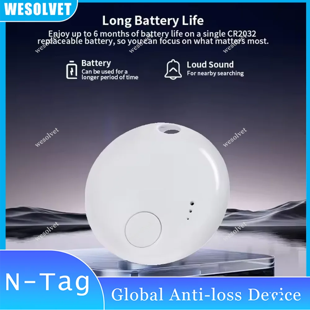 

Smart Tracker Tag Anti-Loss Finder Device for Kids Elderly Pets with Android Find Hub App Global Positioning
