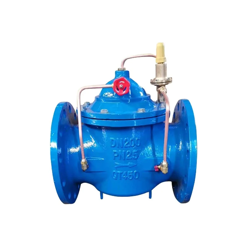 200X adjustable cast iron pressure reducing and stabilizing valve Pilot operated tap water pressure stabilizing valve